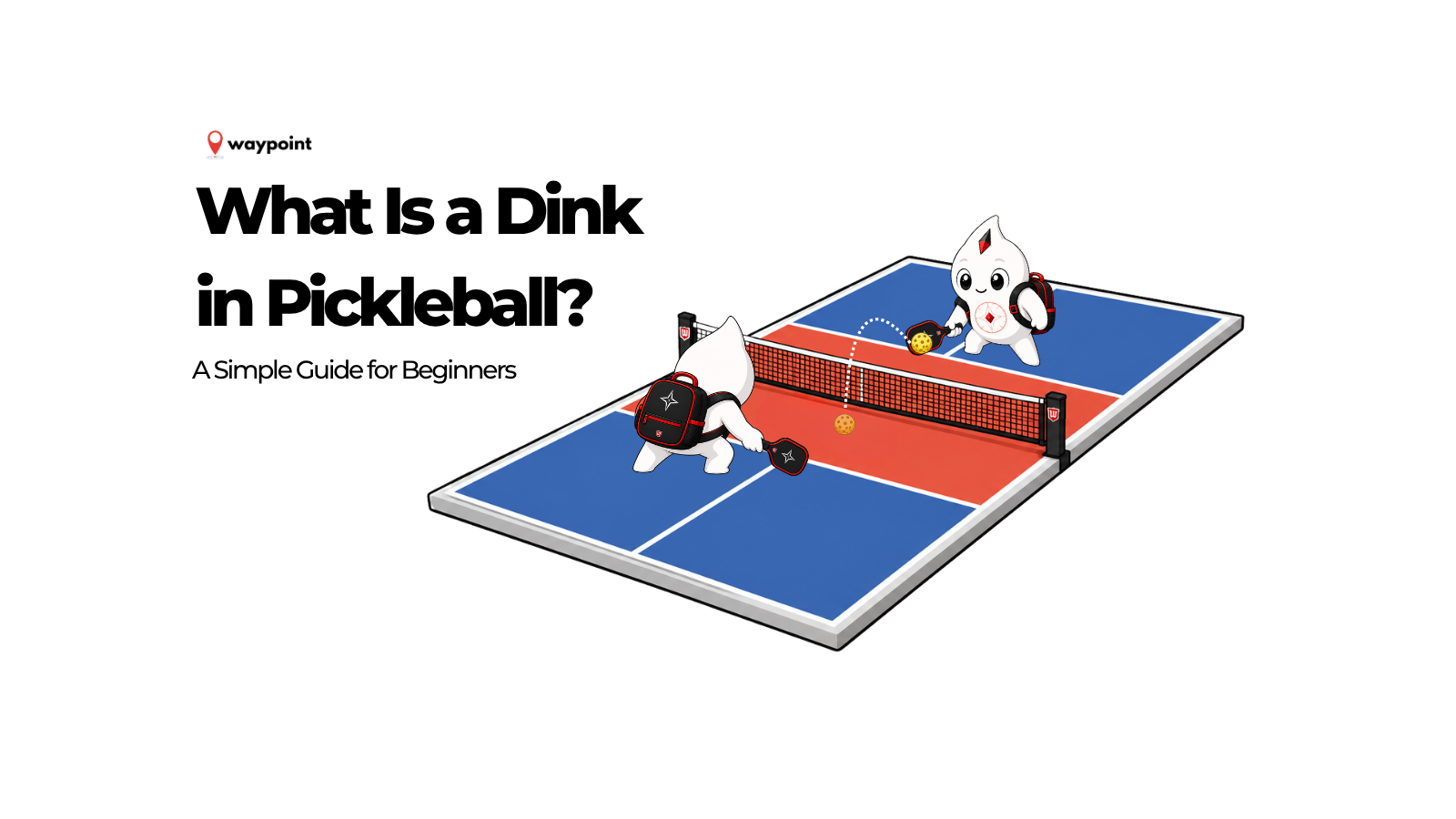 Pickleball player hitting a dink shot near the kitchen line