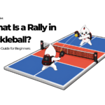 Two Waypoint mascots playing a pickleball rally across the net