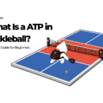 Waypoint mascots demonstrating an Around the Post shot, with the pickleball travelling around the outside of the net post and back into the court.
